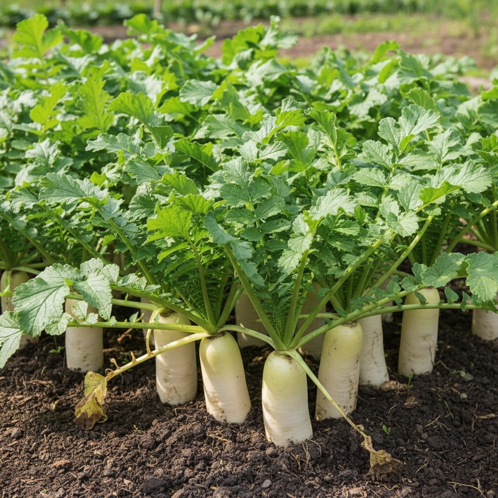 400 Daikon Radish Seeds – White Long Root Vegetable for Home Garden