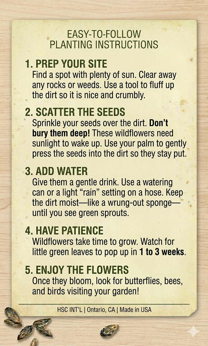Children’s Wildflower Seed Mix | Easy to grow wildflowers
