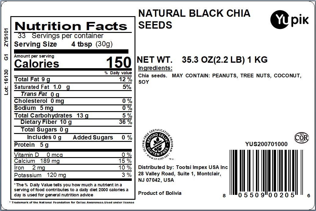 Raw Black Chia Seeds 2.2 lb – Superfood Packed with Fiber & Omega-3