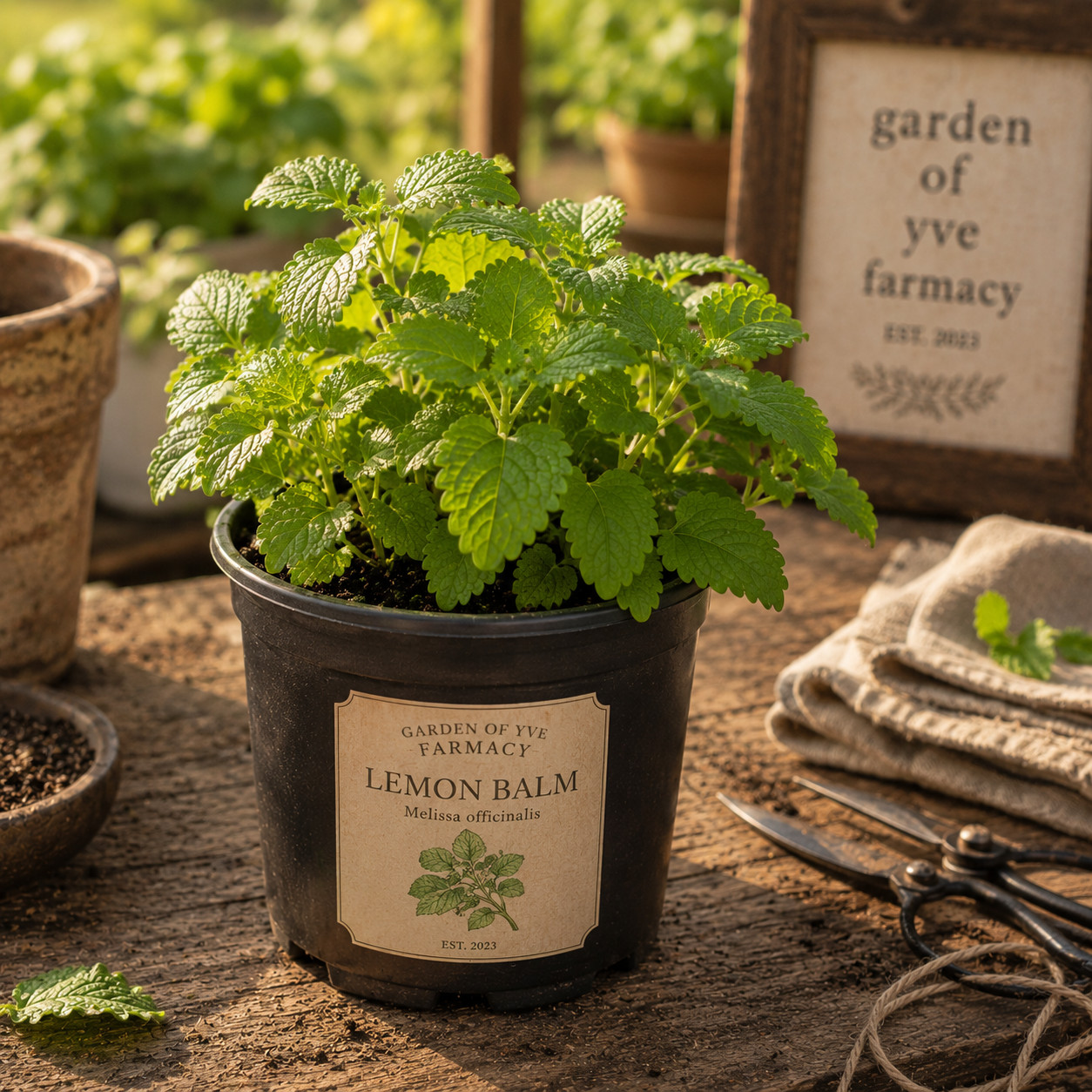 Lemon balm plant 4″ inch potted plant, grown in organic soil
