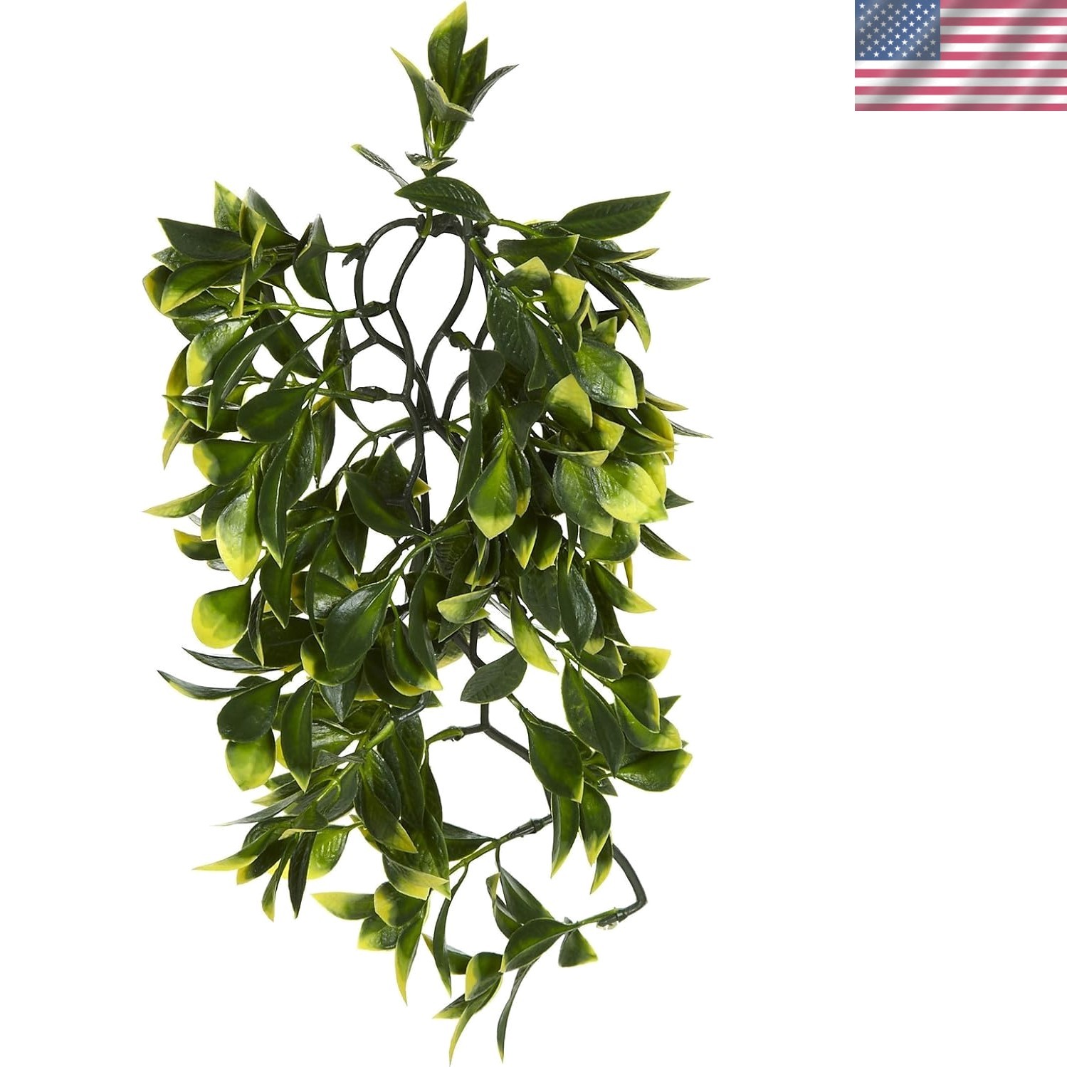 Mandarin Hanging Plastic Terrarium Plant – Realistic Decoration for Reptiles