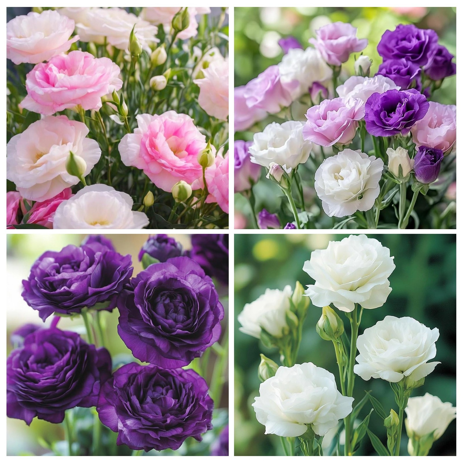 300+Mixed Lisianthus Flower Seeds for Planting Outdoor-Perennial Mixed