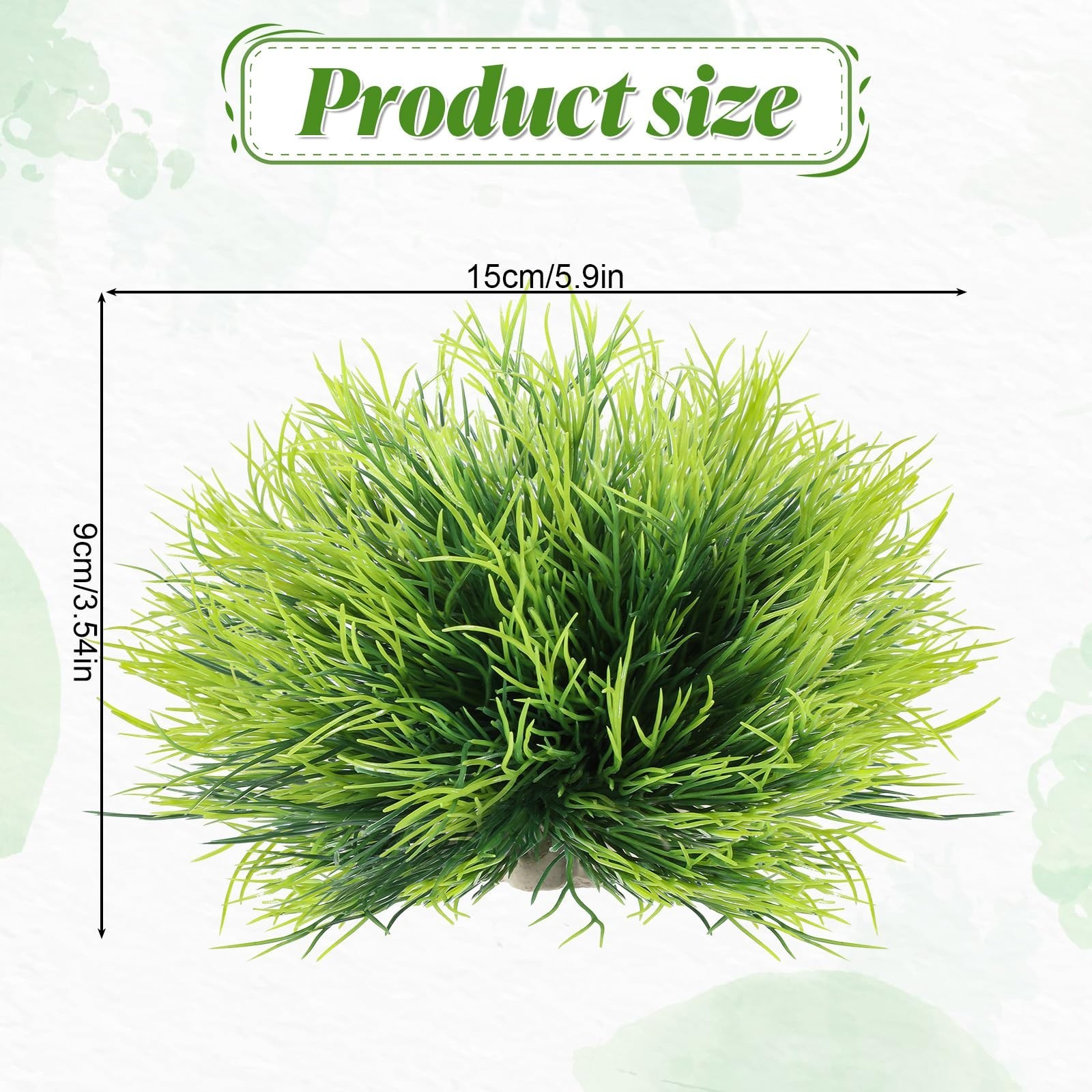 2pcs Aquarium Plants Decorations Artificial Fish Tank Plants Plastic Fish Tan…
