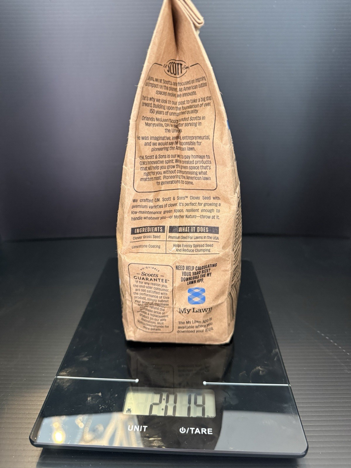 O.M. Scott and Sons Clover Seed Ground Cover 2 lb. Bag Covers 1,000 sq. ft. New