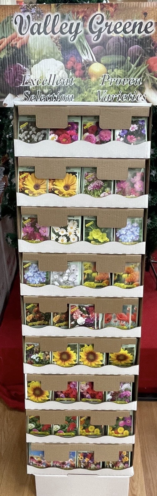 1200 Floral Seed Packets In Floor Display Retail Shipper