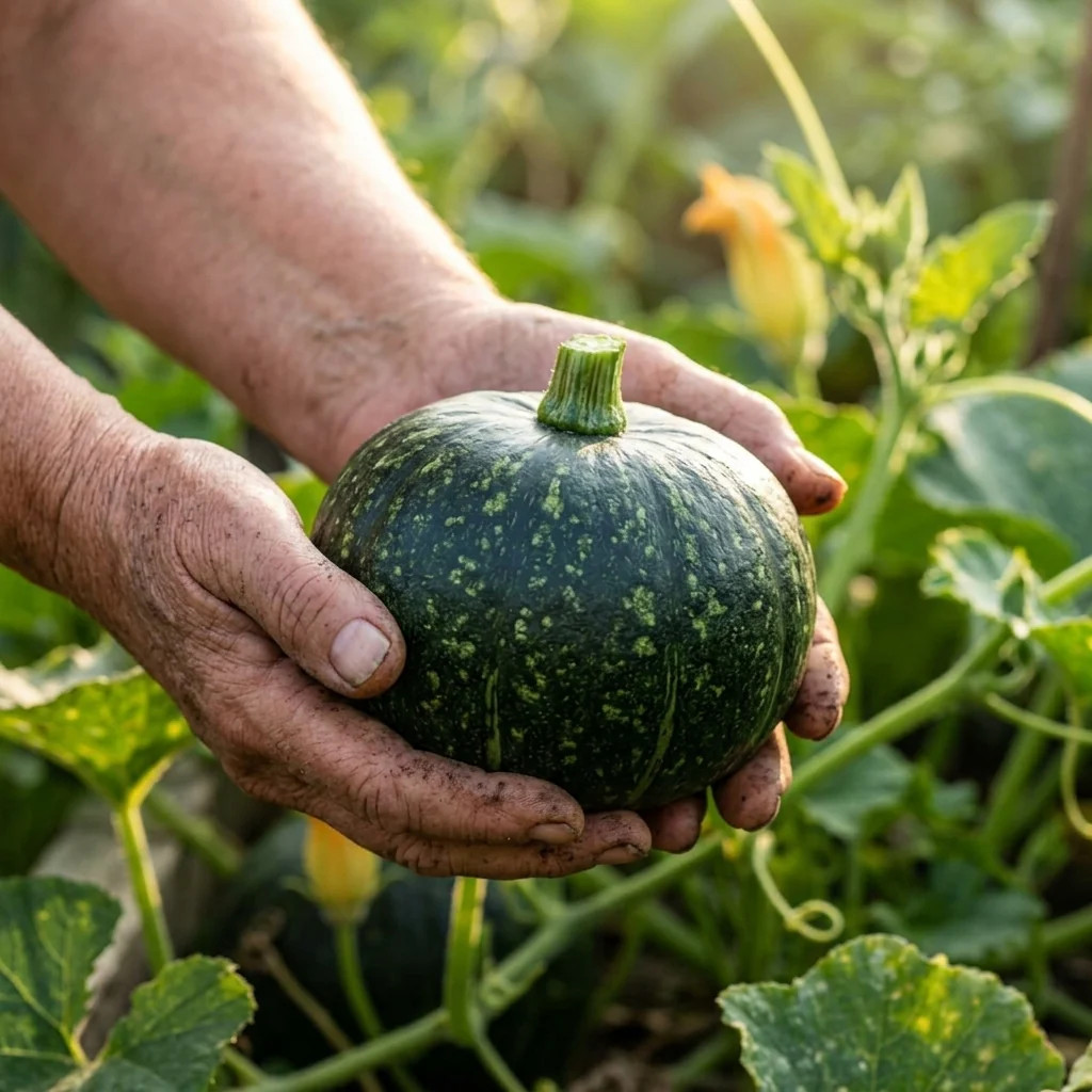 15 Japanese Kabocha Squash Seeds – Sweet Green Pumpkin Seeds for Planting