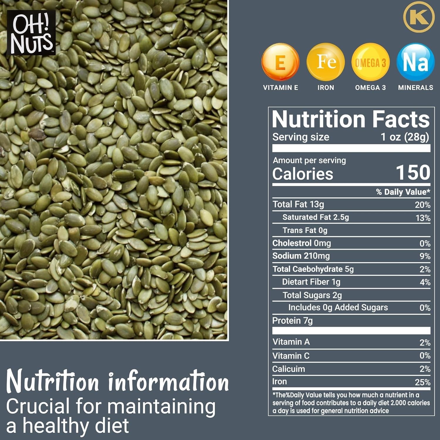 Deliciously Nutty 1.25 lb Roasted Pumpkin Seeds – Ideal Snack for All Diets