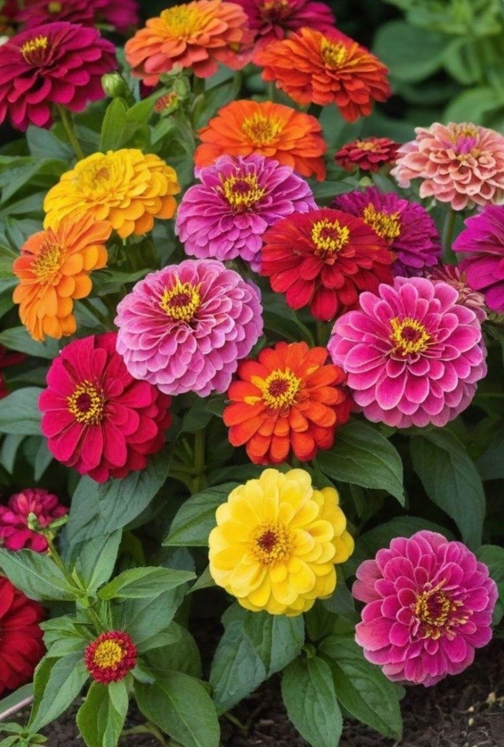 100 Fresh Zinnia Seeds, Lilliput Mix, Compact Semi-Dwarf – Double Pom Pom Blooms