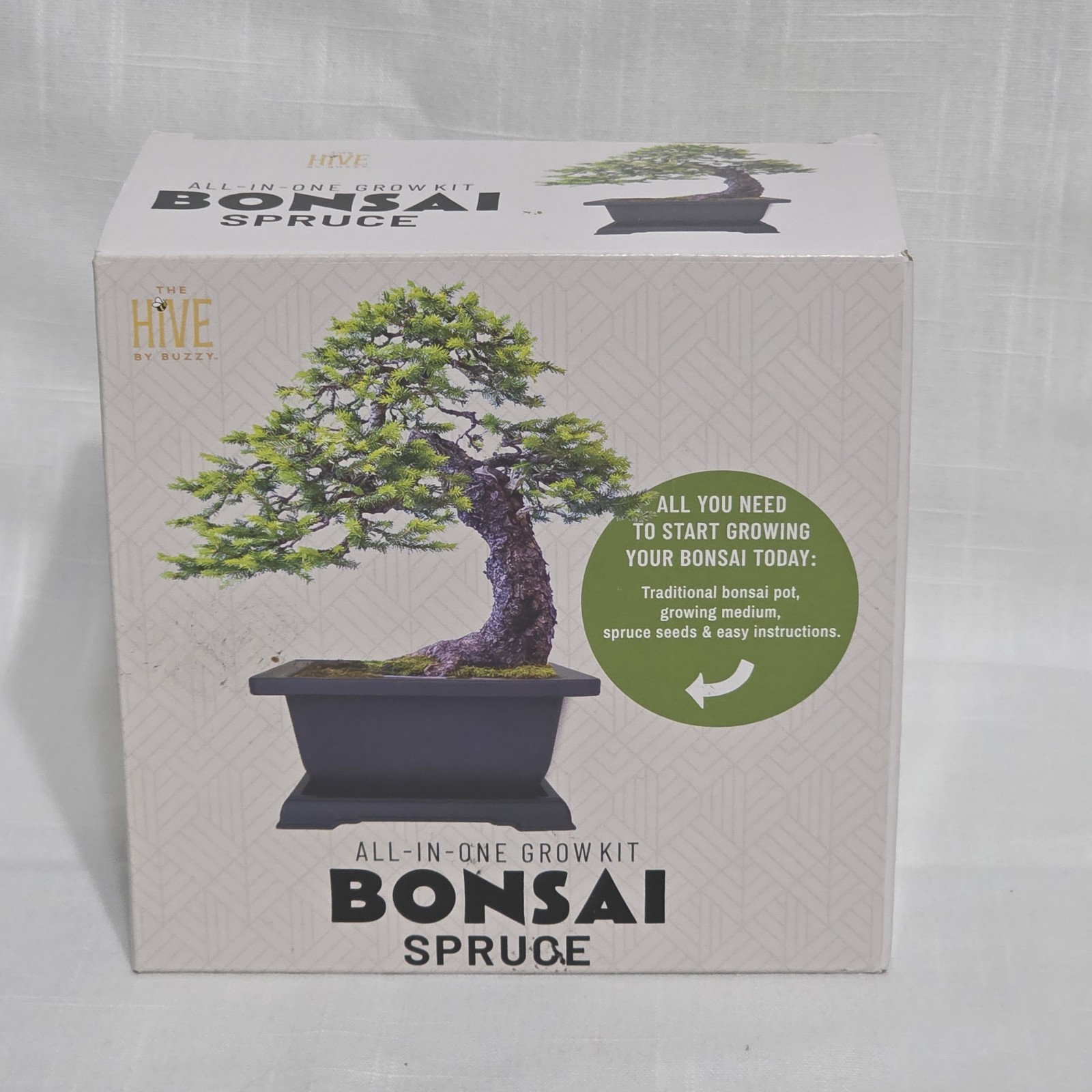 Spruce Bonsai Tree Grow Kit Complete Seed Starter Kit Pot Soil Seeds The Hive