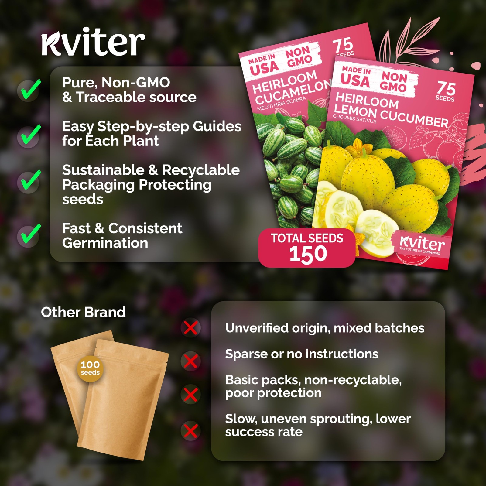 KVITER Cucumber Seeds Collection