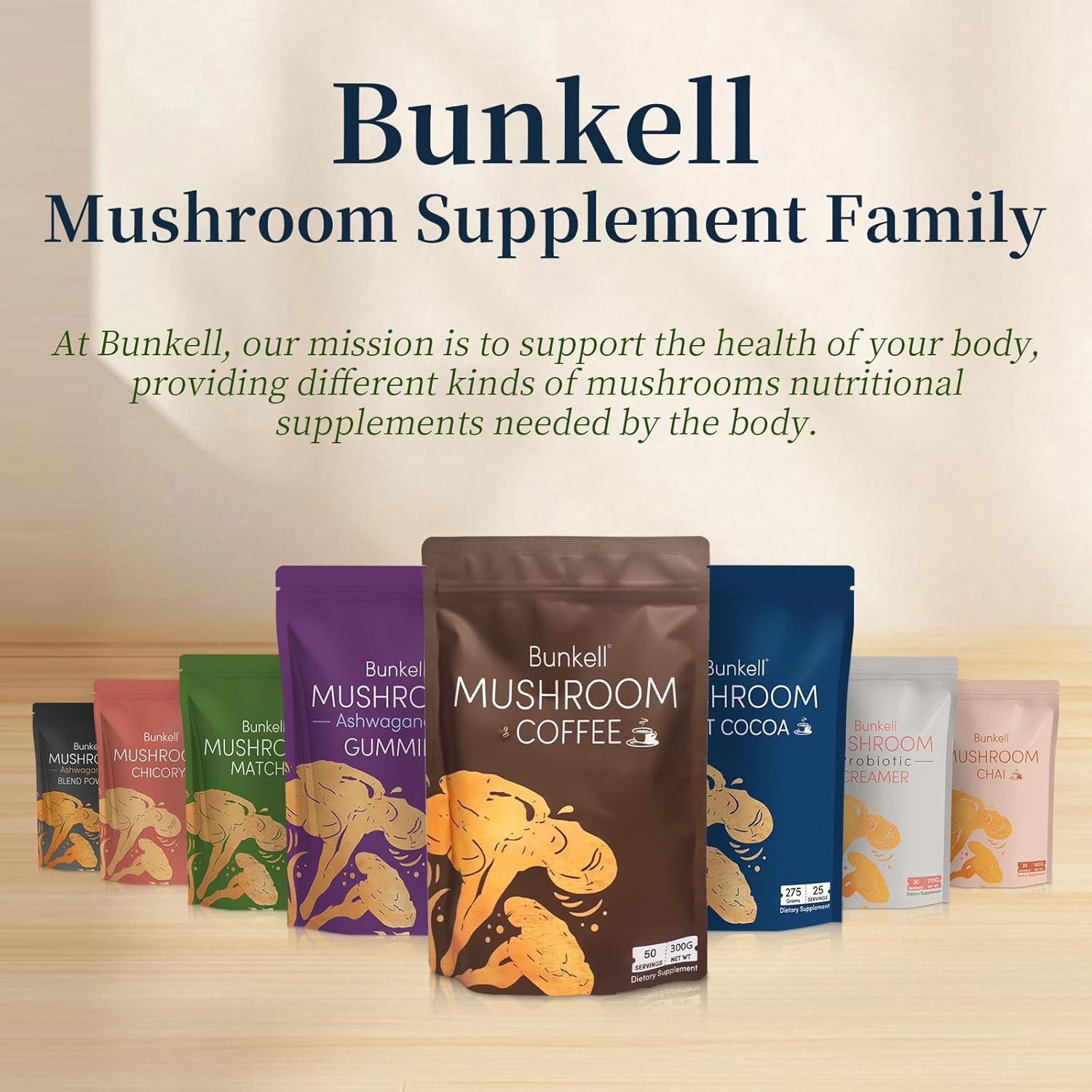 Mushroom Coffee, Adaptogenic 6 Mushrooms with Lion’S Mane, Reishi, Cordyceps, Sh
