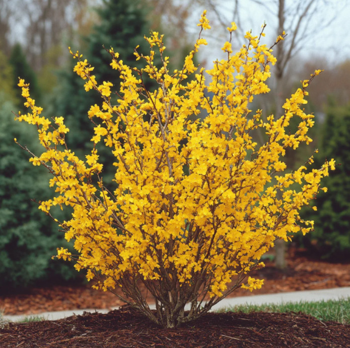 Set of 12 Forsythia Bush Cuttings – Unrooted 5-8″ Tall – Fast Growing Shrub