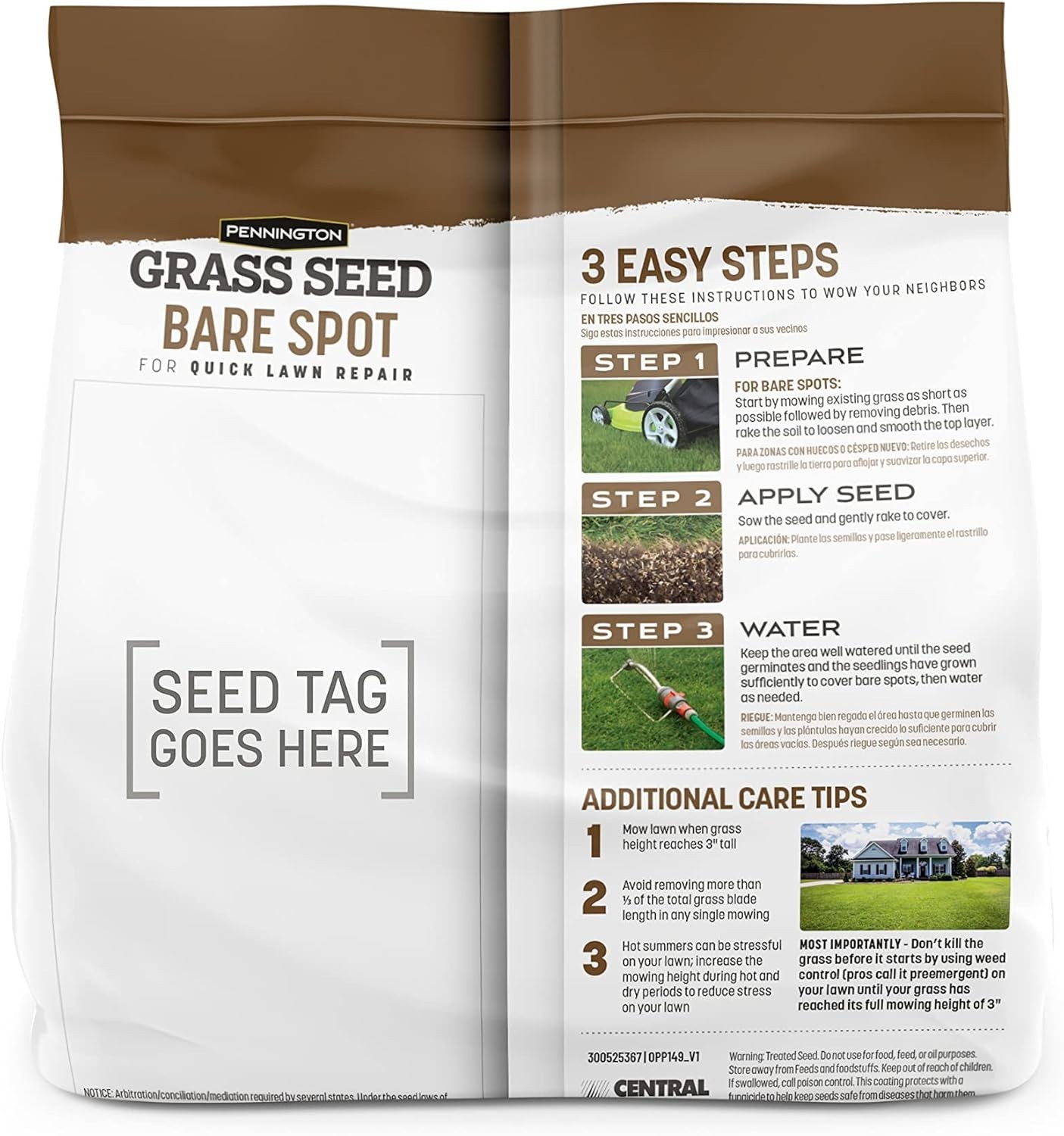 1 LB Pennington Bare Spot Repair Grass Seed – Quick Results for Lawns