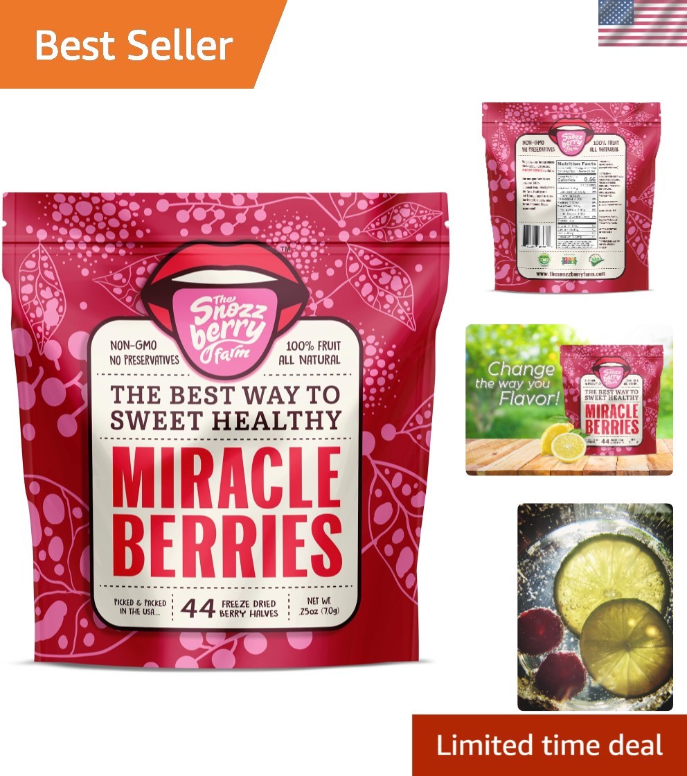Miracle Berries – 44 Freeze-Dried Halves for Natural Sweetness & Flavor Tripping
