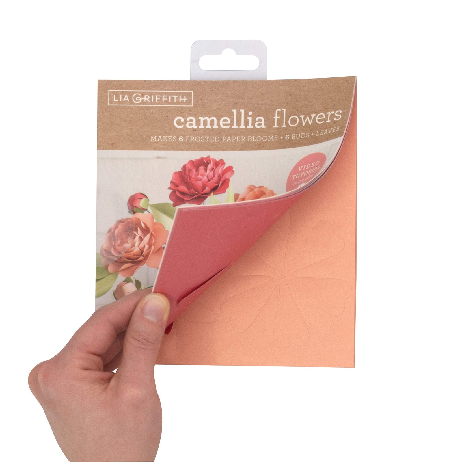 21 PCS Frosted Paper Blooms Camellia Flowers 6×6.5 Inch Assorted Colors