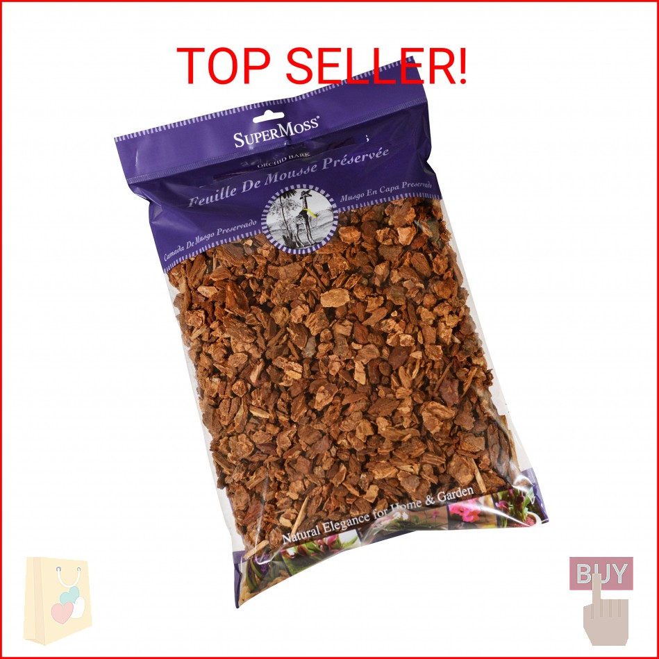 SuperMoss (23114) Orchid Potting Bark, Natural, 4 quarts
