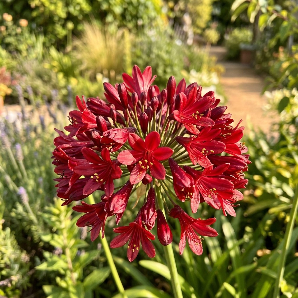 Gorgeous 50 African Lily Flower Seeds, Dark Red – Beautiful Perennial Flowers