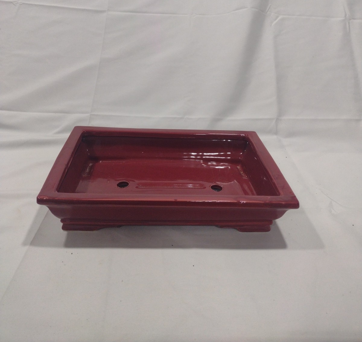 Unknown Japanese Tokoname Bonsai Tree Pot 10x6x3 Great Design Red Clay