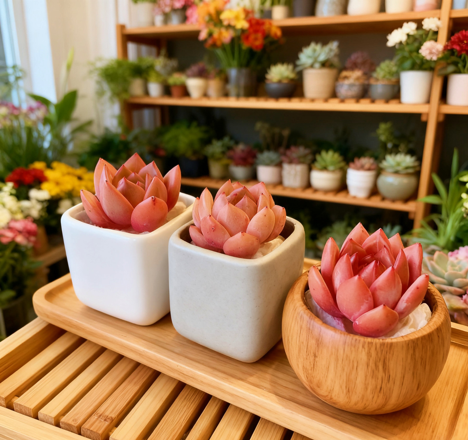 Echeveria Red Wine Champagne Succulents Plants Live, Bare root without soil pot,