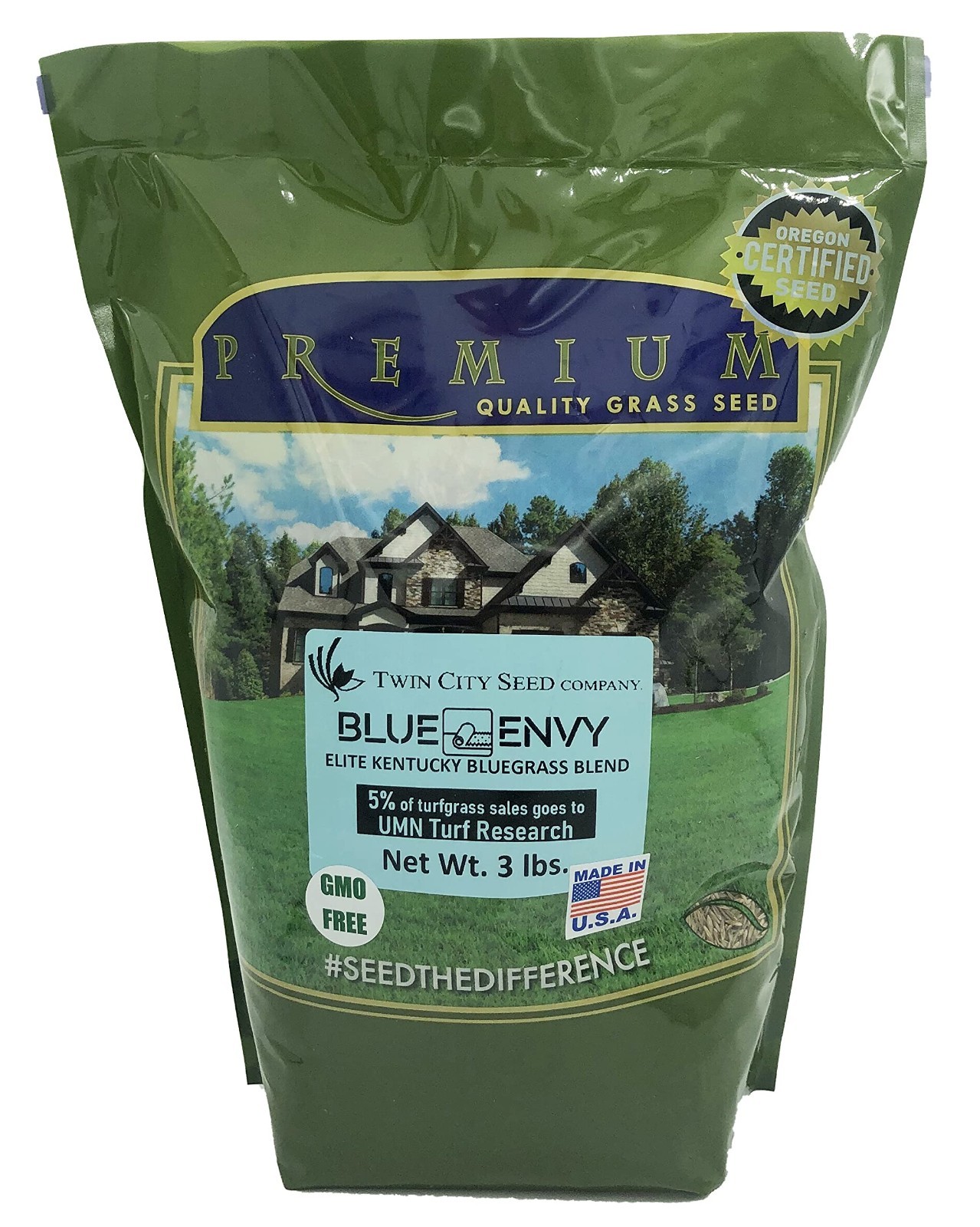 Kentucky Bluegrass Seed Blend, 3 lb Bag – Lush Lawn, Fast Germination, Drought-R