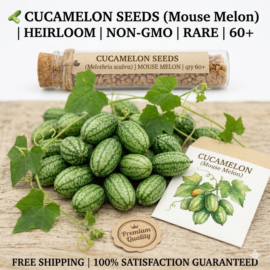 60 CUCAMELON SEEDS ~ HEIRLOOM | NON-GMO | USA STORE
