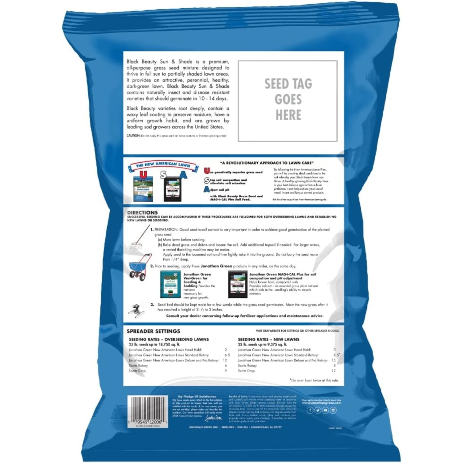 Jonathan Green Black Beauty Sun & Shade Grass Seed Mixture, 25lb