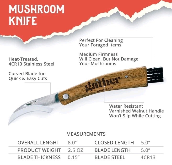 New Gather Americana 3-in-1 Mushroom Foraging Kit – Harvest Natures Bounty