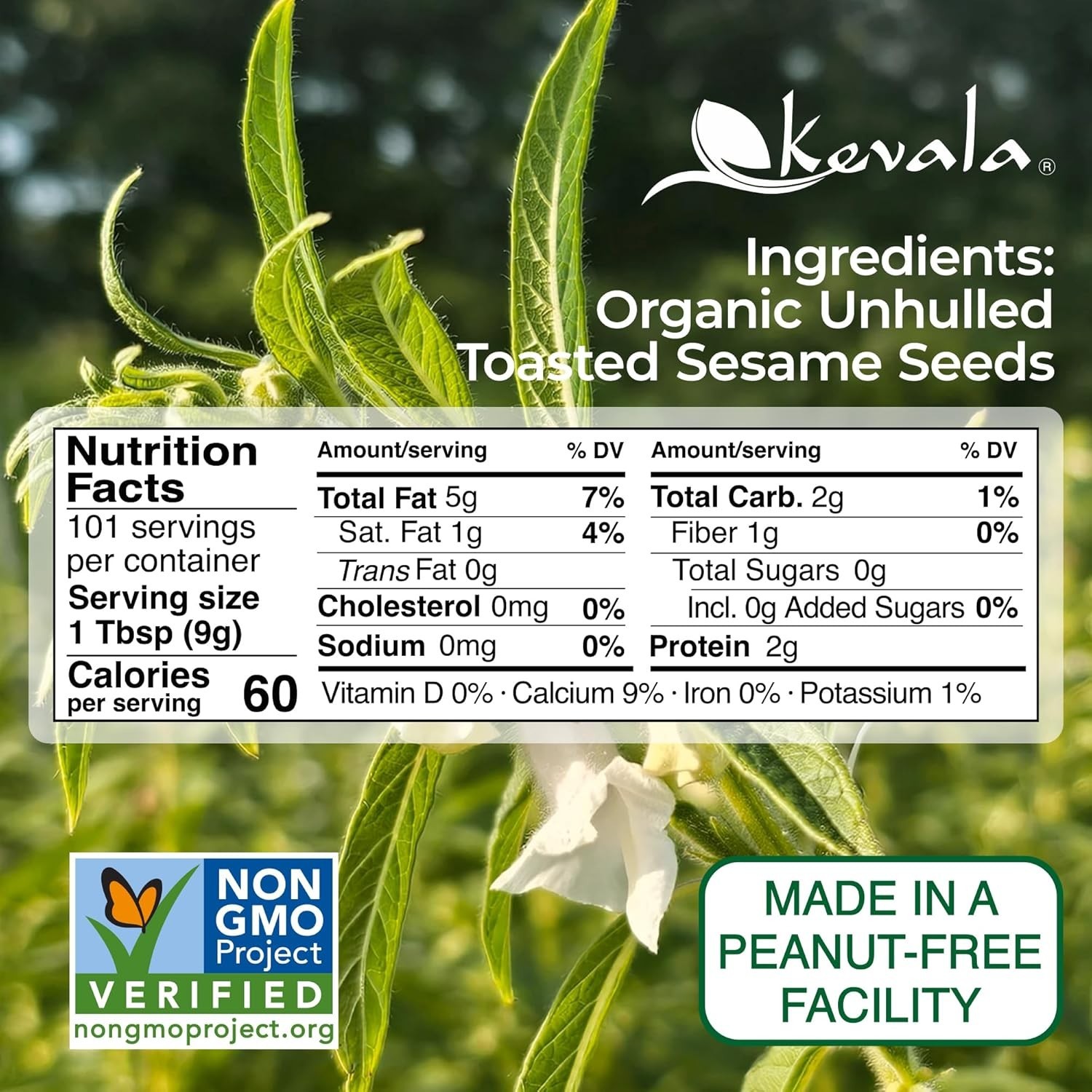 Organic Toasted Sesame Seeds 32 oz Bag