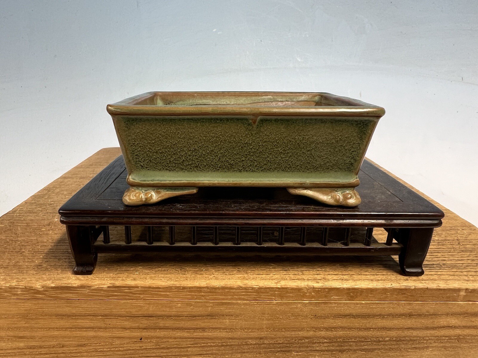 Japanese Unknown Maker Shohin Sized Bonsai Tree Pot 4”