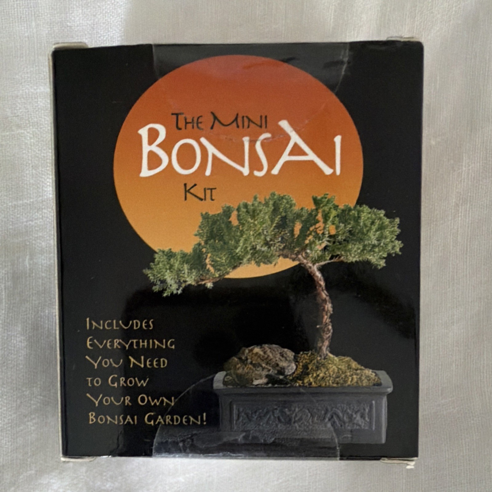 Running Press Mini Bonsai Kit Norway Spruce Potted Pot Seeds Scissors Book