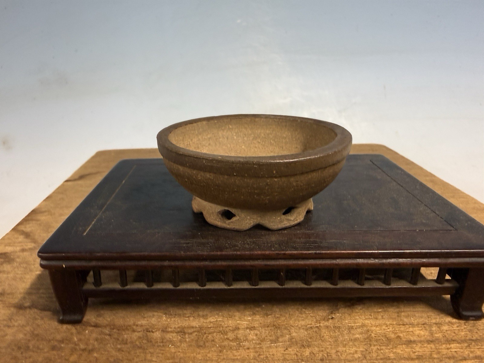 Japanese Unknown Maker Shohin Bonsai Tree Pot 2 3/4 By 1 1/4”unglazed Handmade