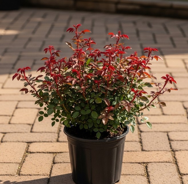 Garden Plant Red Knock Out Rose Bush in 1 G Pot Brighten Your Garden! Great Gift
