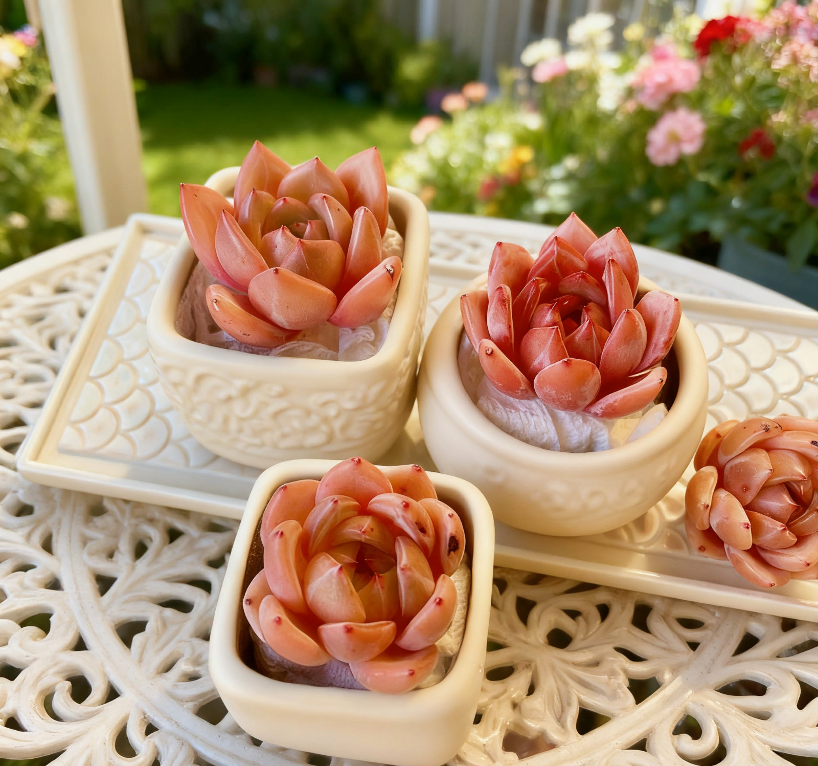 Echeveria Red Wine Champagne Succulents Plants Live, Bare root without soil pot,