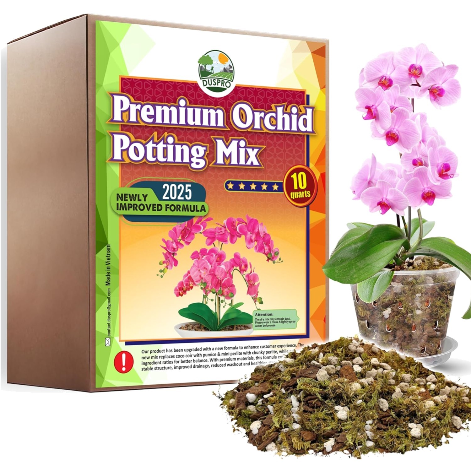 Orchid Potting Mix with Forest Moss & Pumice, 10QT