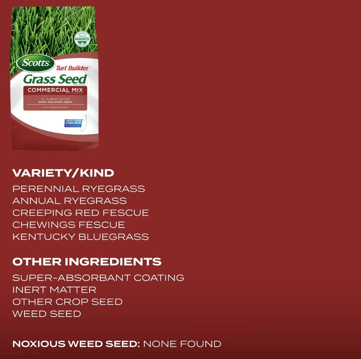 [FASH SALE]Scotts Turf Builder Commercial Mix Grass Seed 7 lb Sun & Shade 2 Pack