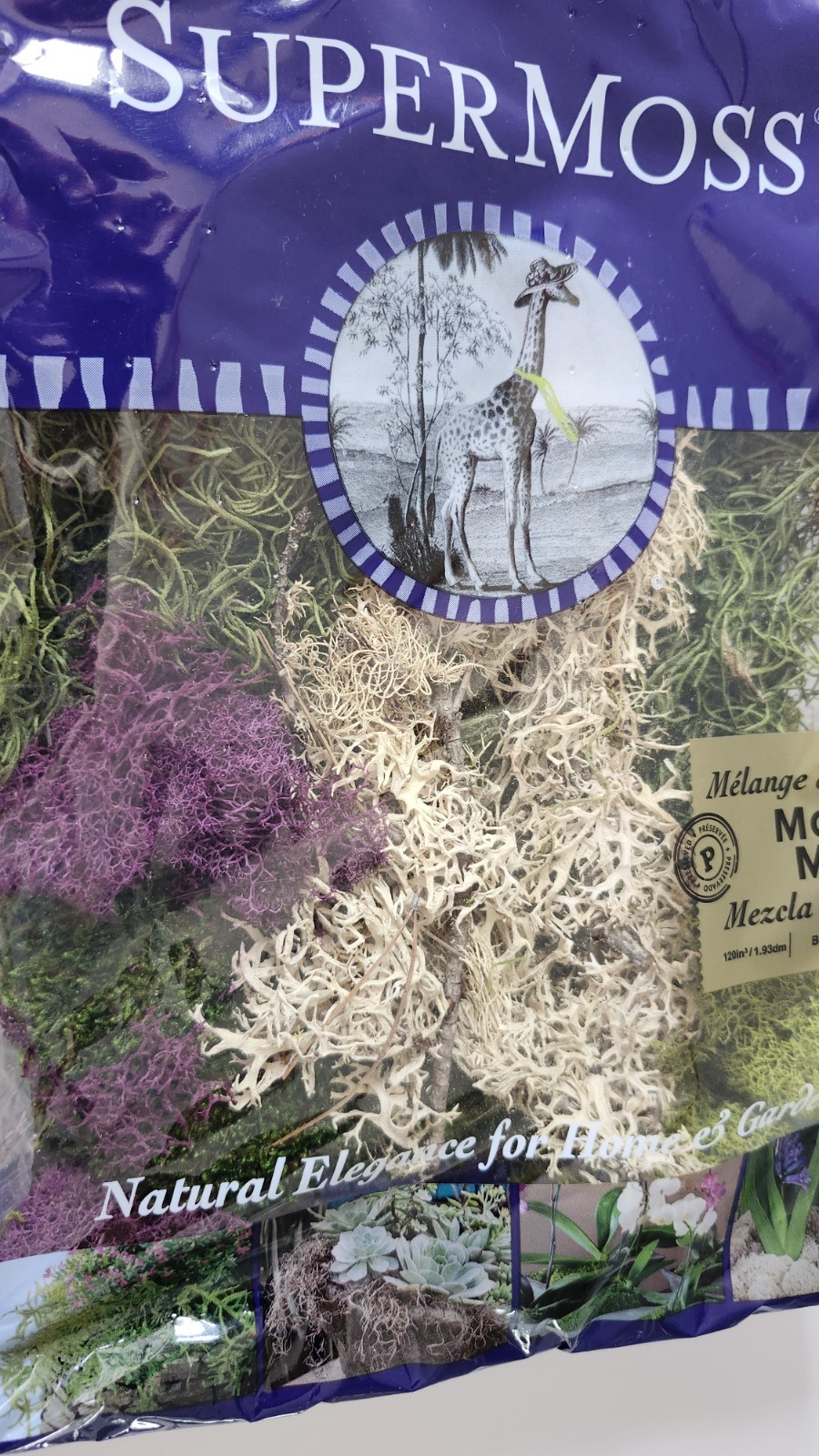 SuperMoss Moss Mix 80.75 in3 Natural Dried Decorative Moss for Crafts and Decor
