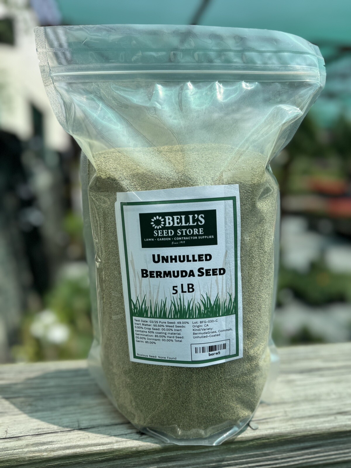 Bermuda Grass Seed 5 Pounds. Beautiful Lawn Grass Seed. Loves The Sun. 5lb. .