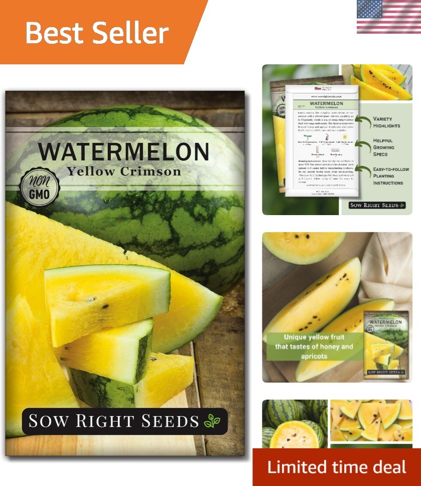 High Germination Rate Yellow Watermelon Seeds – Unique Heirloom for Your Garden