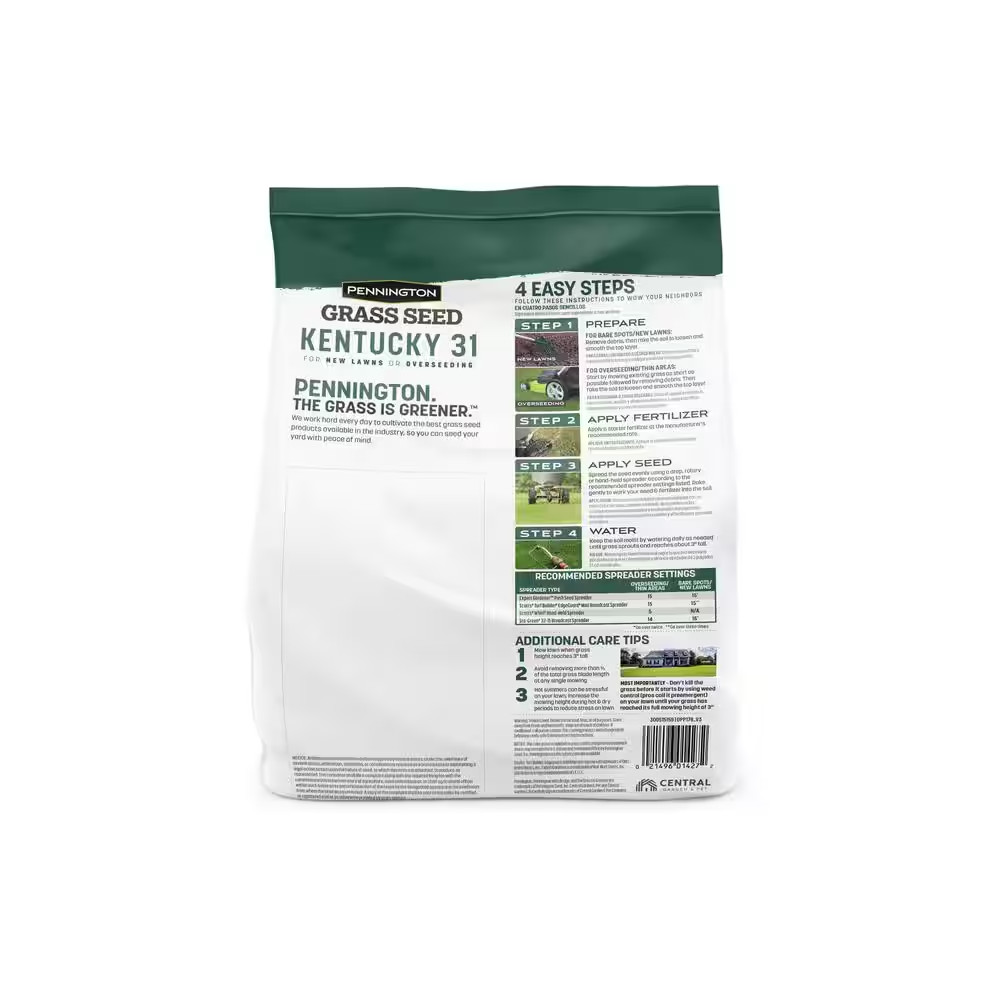 Kentucky 31 Tall Fescue 3 lb. 600 sq. ft. Grass Seed Free Shipping