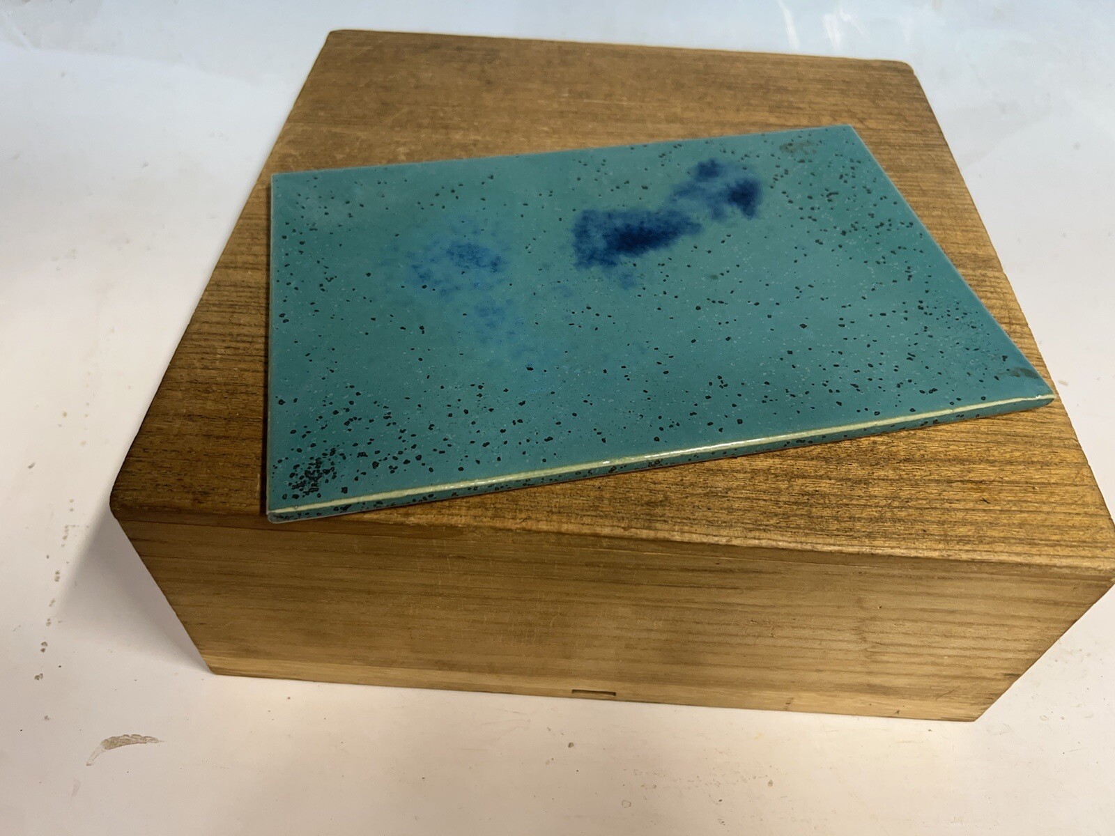 Toban Green And Blue Glazed Shohin Size Tokoname Bonsai Tree Pot Koyo 8 7/8”