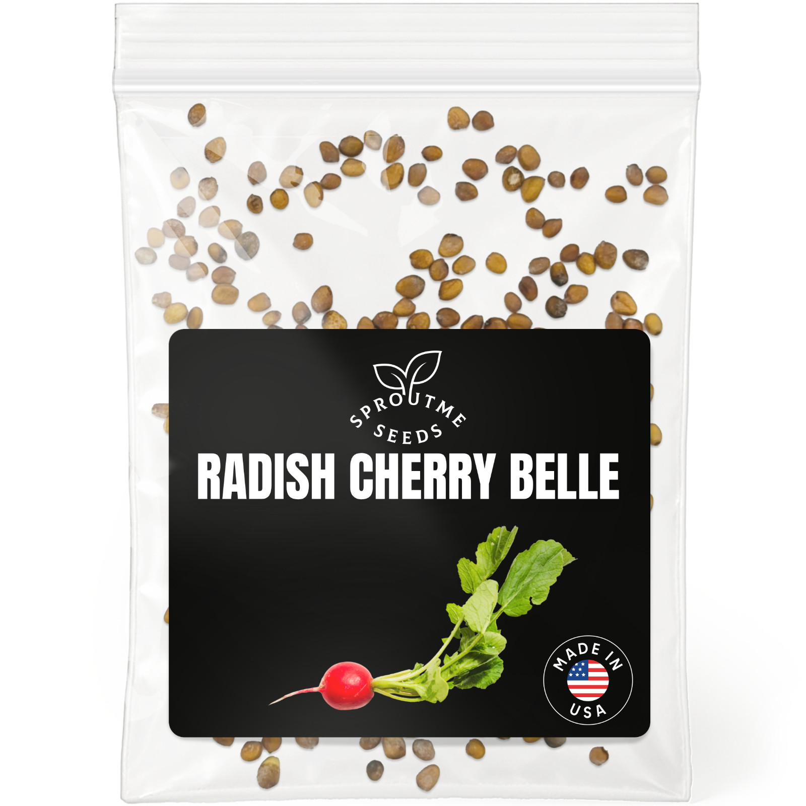 Cherry Belle Radish Seeds 200+, Heirloom Non-GMO, Fast Crisp Red Roots