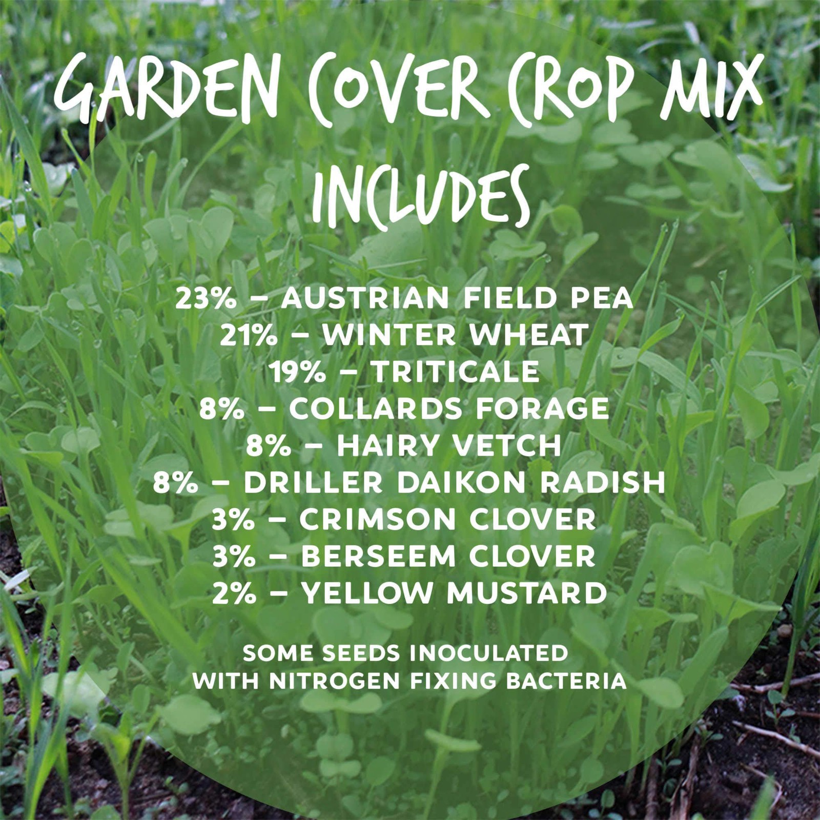 5 Lb Bag Brown Cover Crop Seed Mix Non Gmo Heirloom Soil Enrichment Blend