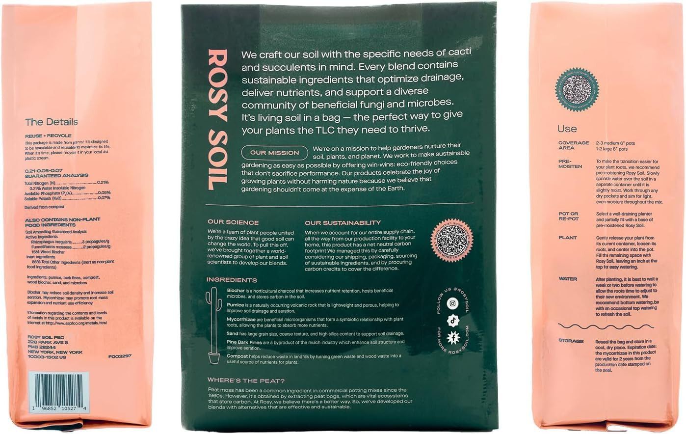 Cactus & Succulent Potting Mix, 4 Quarts | Organic Succulent Potting Soil, Chunk