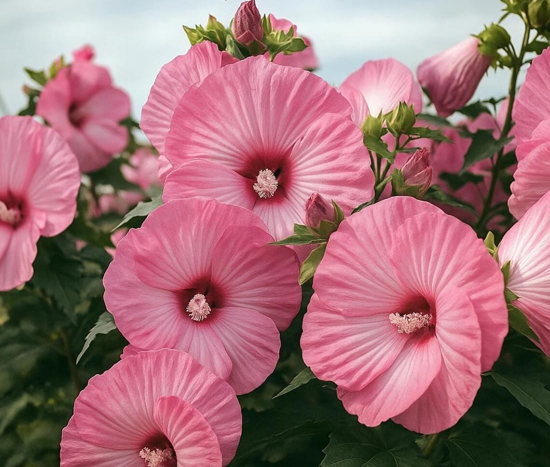 50+ Rose Mallow Hibiscus Seeds Flowers Garden Planting Pink