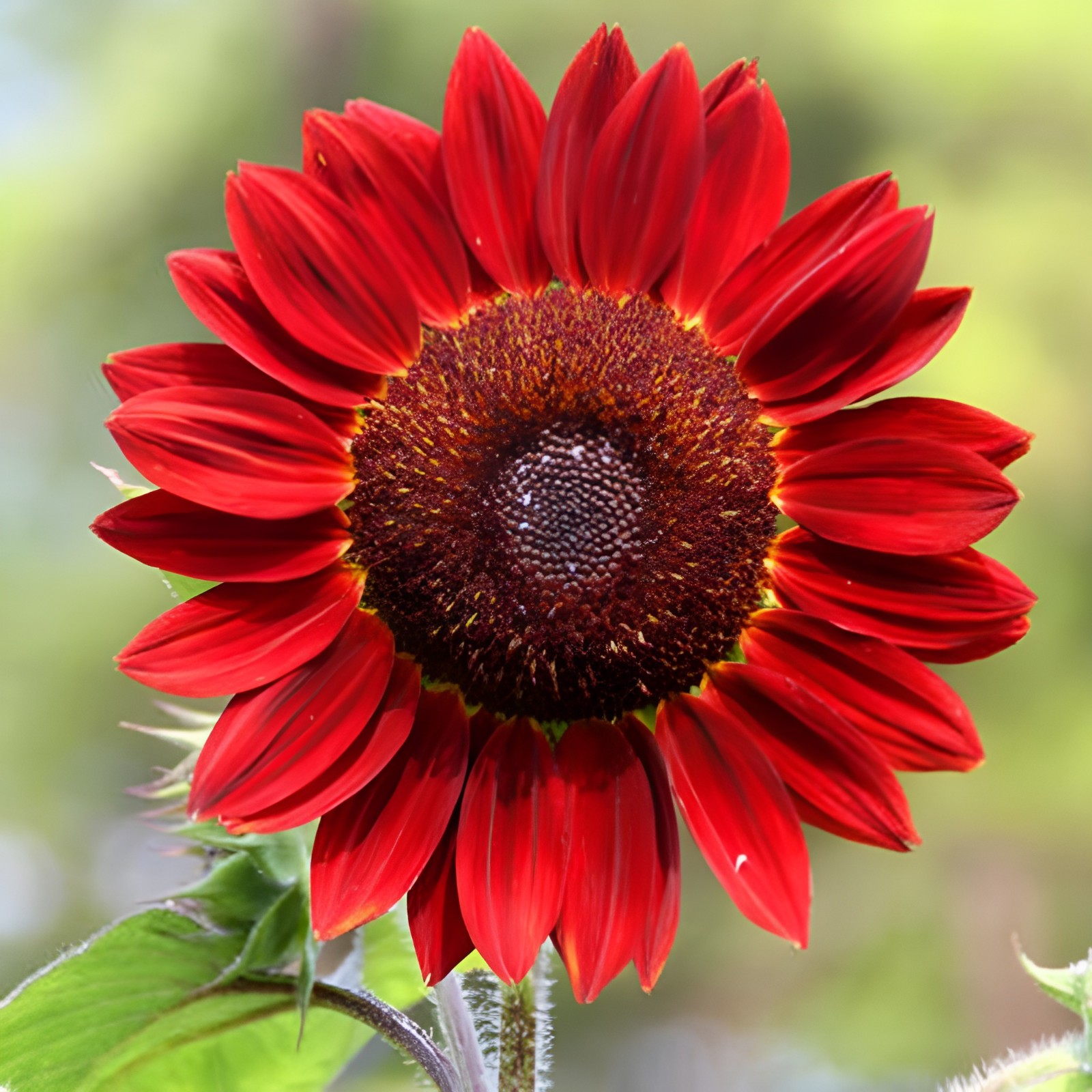 40 Red Sun Sunflower Seeds – Deep Red to Scarlet Red Blooms – Stunning Reds