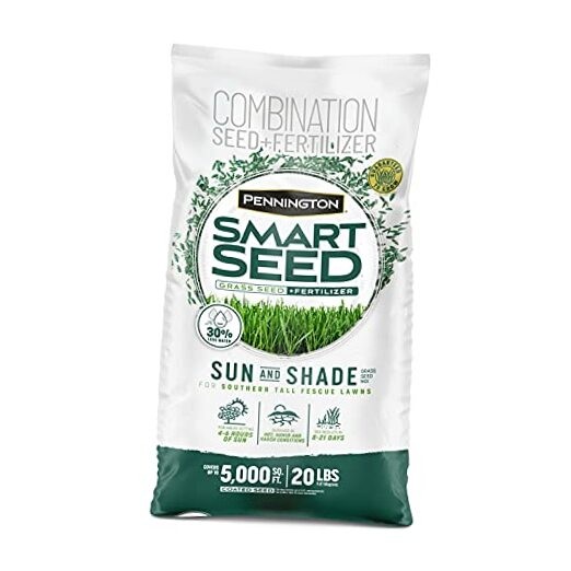 Smart Seed Sun and Shade Tall Fescue Grass Seed Mix for Sun & Shade South 20lb