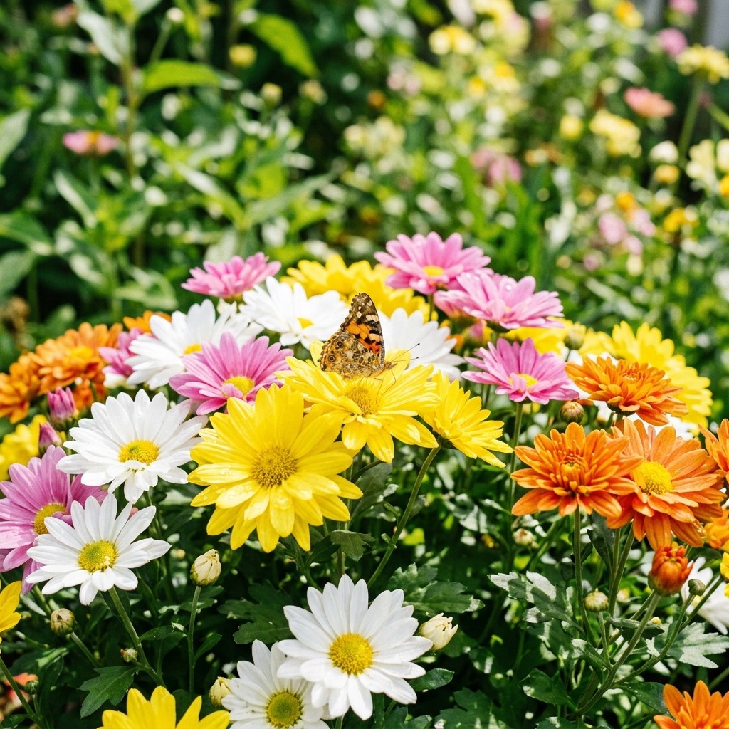 500 Bright Summer Chrysanthemum Mix Seeds for Planting – Premium Heirloom