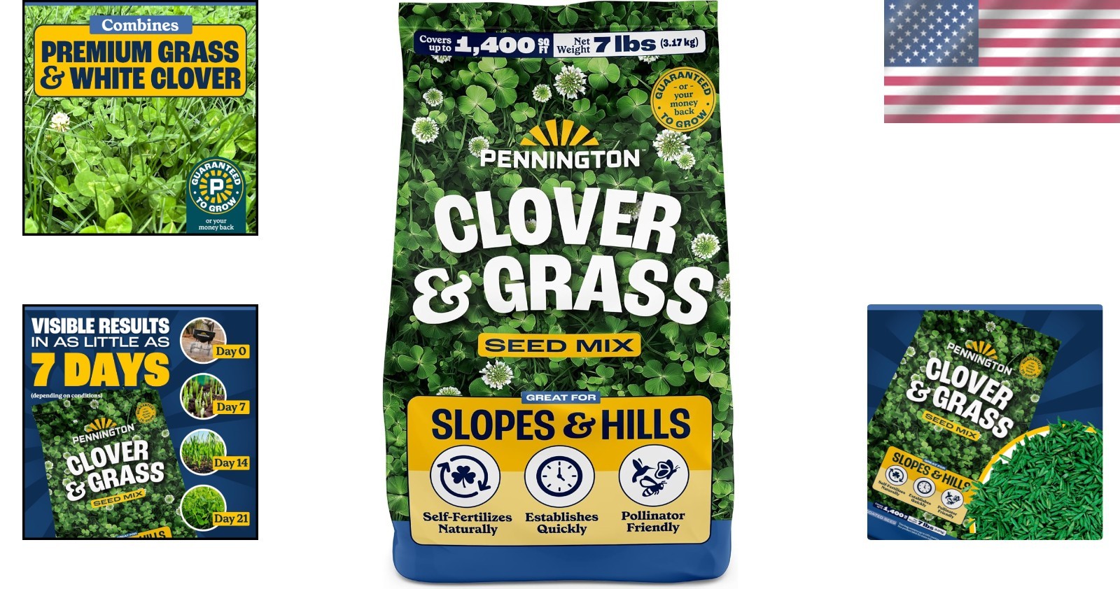 Clover & Grass Mix (7 lbs) – Quick Establishment & Water Saving