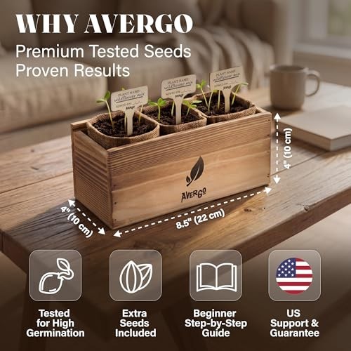 Wildflower Seed Mix Growing Kit Indoor Perennial Annual Burlap Planters Soil