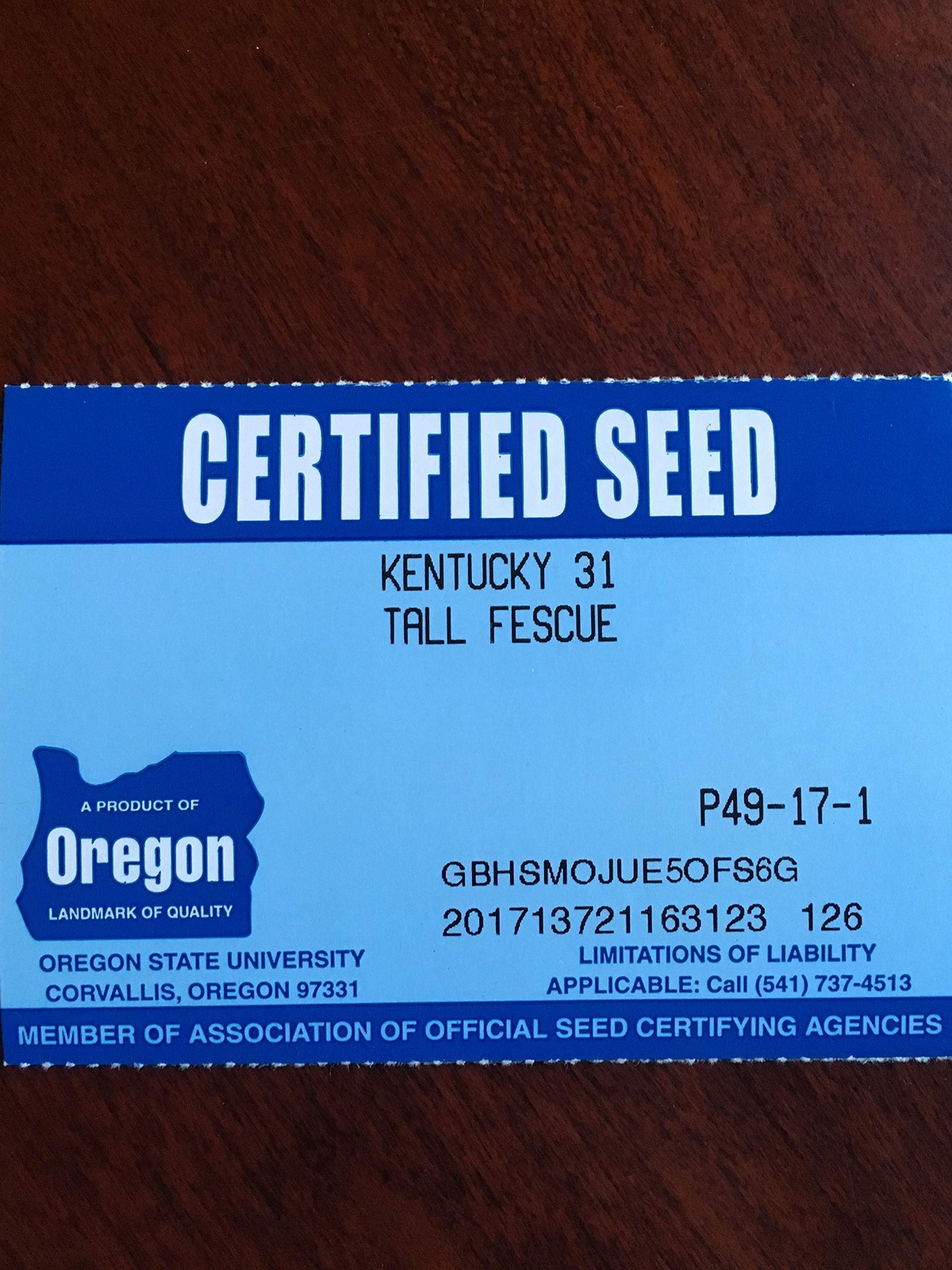 Kentucky 31 K31 Tall Fescue Grass Seed by Eretz Choose Size State Certified,…